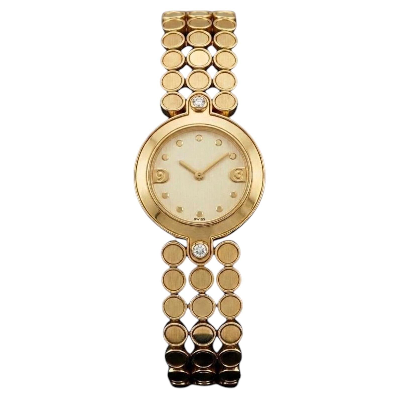 Pre-owned Harry Winston Premier 18k Yellow Gold Ladies Watch 23mm Diamond Bracelet