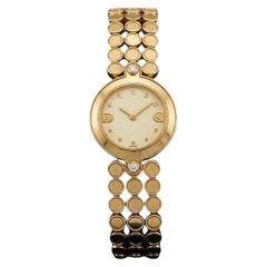 Harry Winston Premier 18K Yellow Gold Ladies Watch 23mm Diamond Bracelet