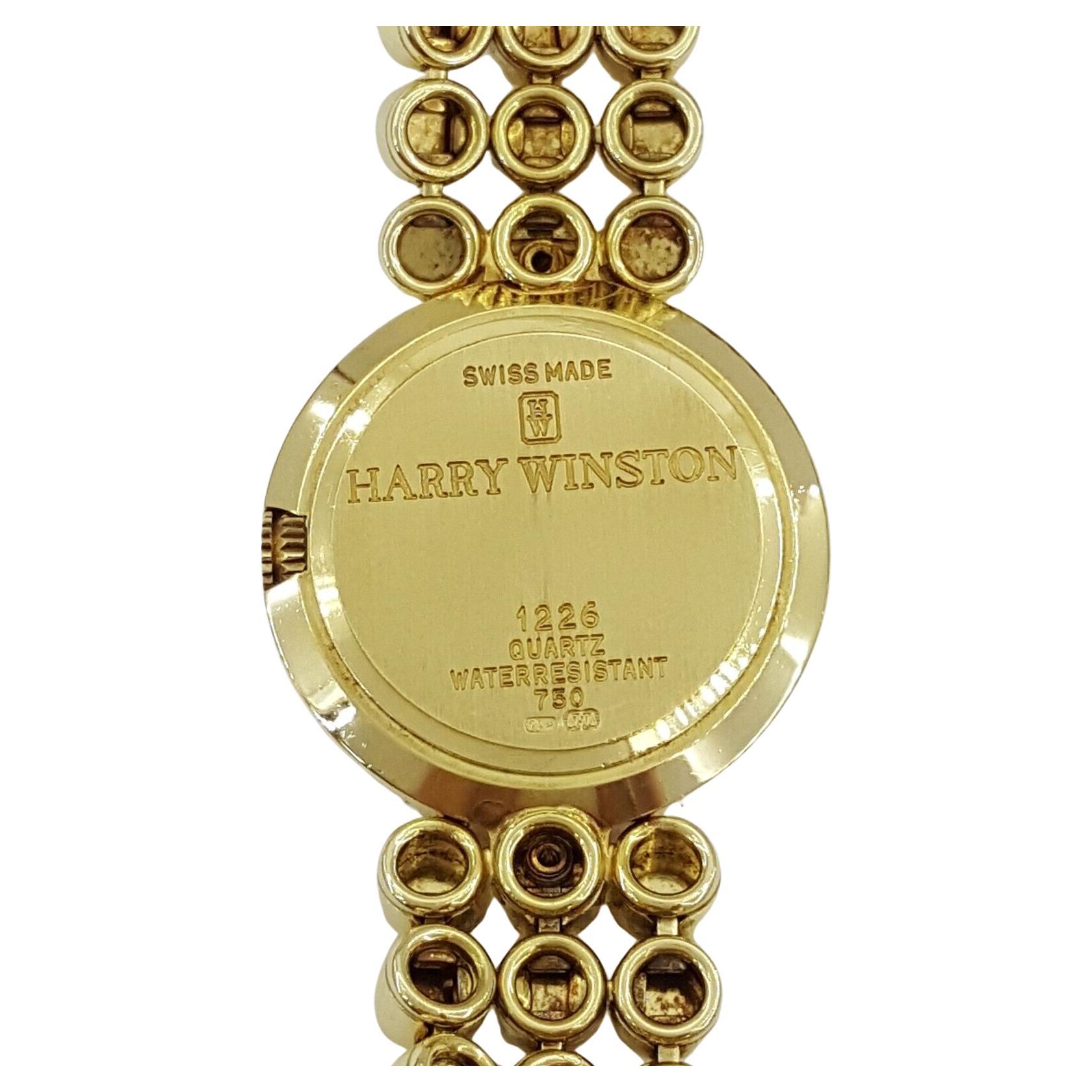 Harry Winston Premier 18K Yellow Gold Ladies Watch For Sale 4