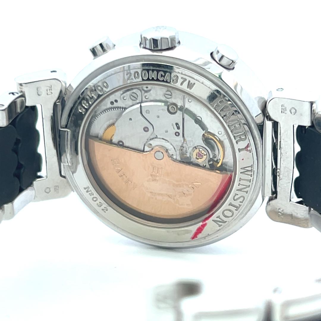 Harry Winston Premier Chronograph 18 Karat White Gold Wrist Watch in vendita 7