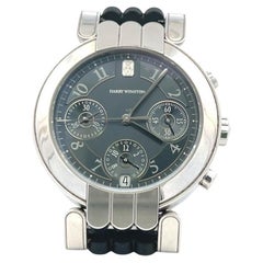 Harry Winston Premier Chronograph 18 Karat Weißgold Armbanduhr