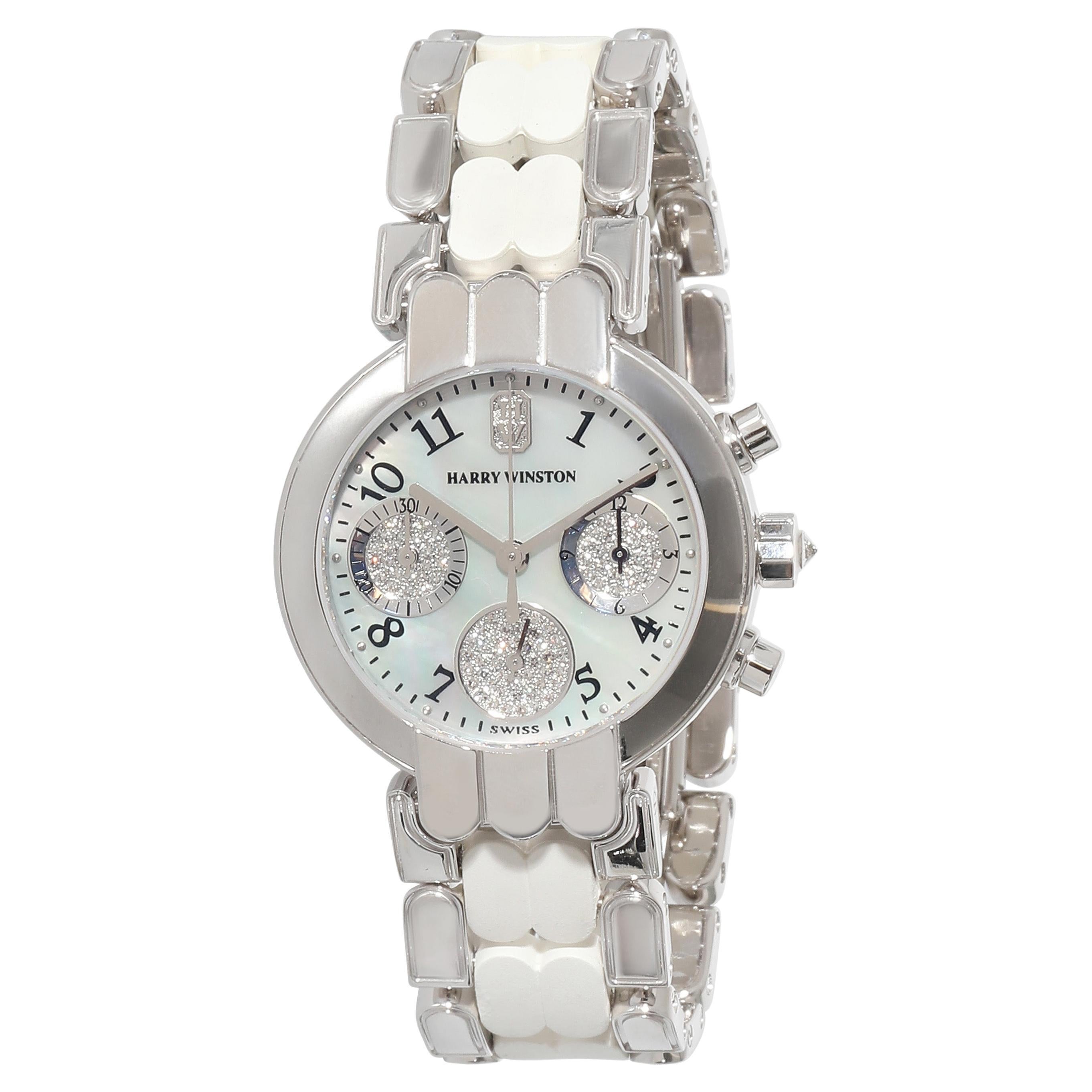 Harry Winston Premier Chronograph 200UCQ32W Montre pour femme en or blanc 18 carats