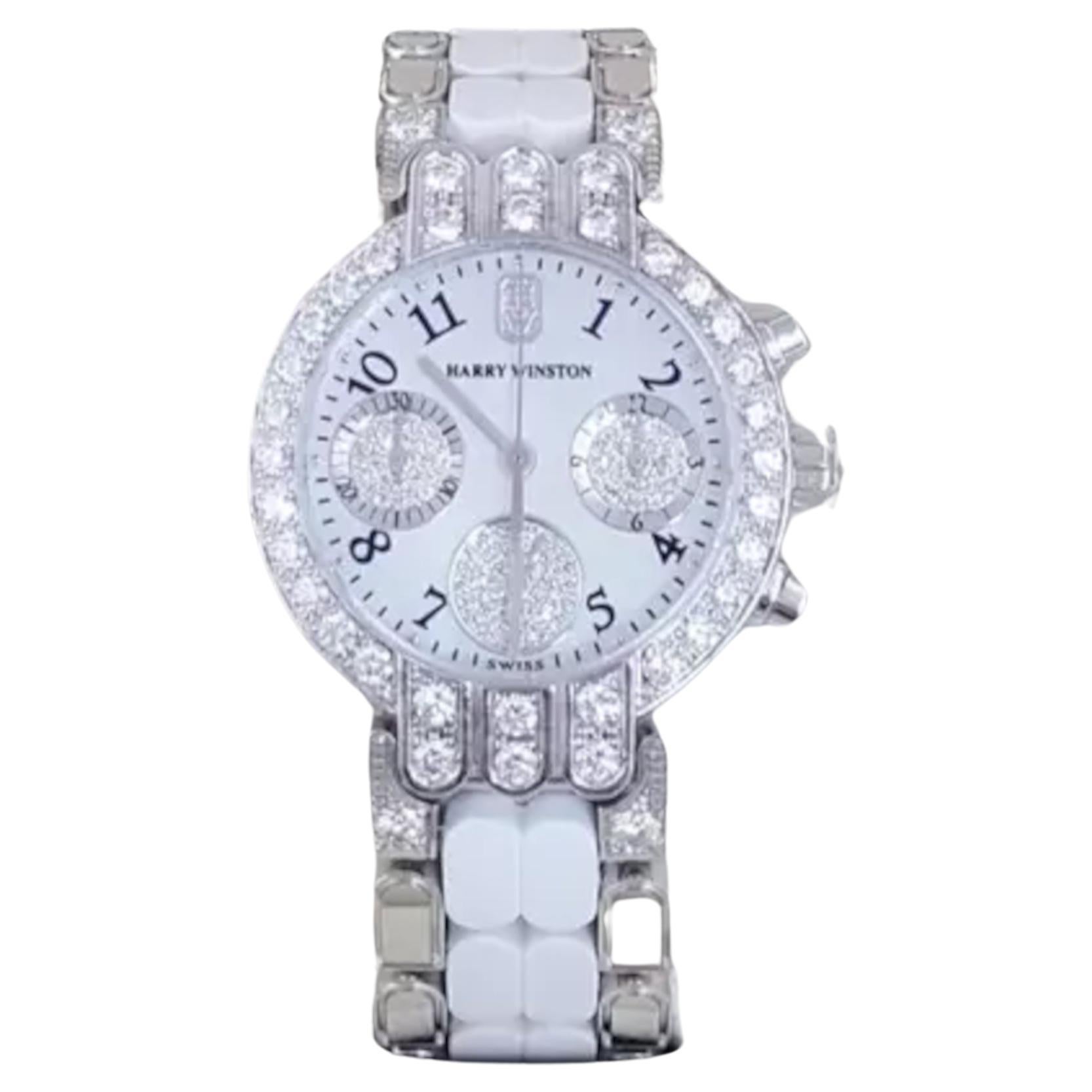Harry Winston Premier Chronograph Automatic Watch Model 200UCQ32W For Sale 1