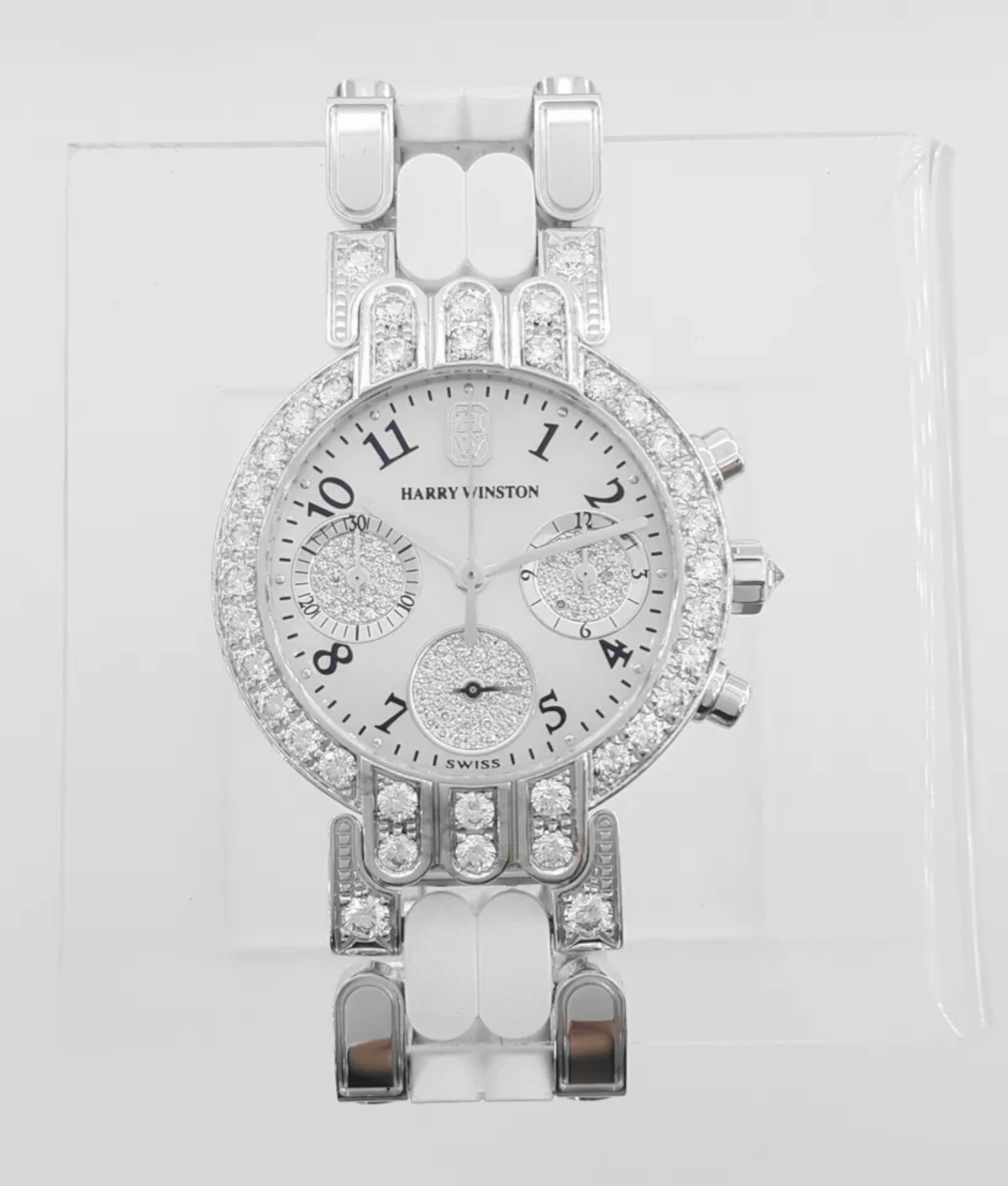 Harry Winston Premier Chronograph Automatic Watch Model 200UCQ32W For Sale 3