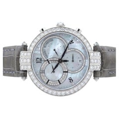 Harry Winston Premier Chronograph Diamond 18K White Gold MOP 40mm Watch