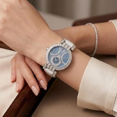 Harry Winston Premier Excenter Bi Retro Diamond 18K White Gold Automatic Watch