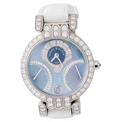 Harry Winston Premier Excenter Bi Retro Diamond 18K White Gold Automatic Watch