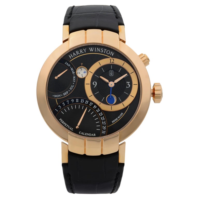 Harry Winston Premier Excenter Perpetual Calendar Watch PRNAPC41 For
