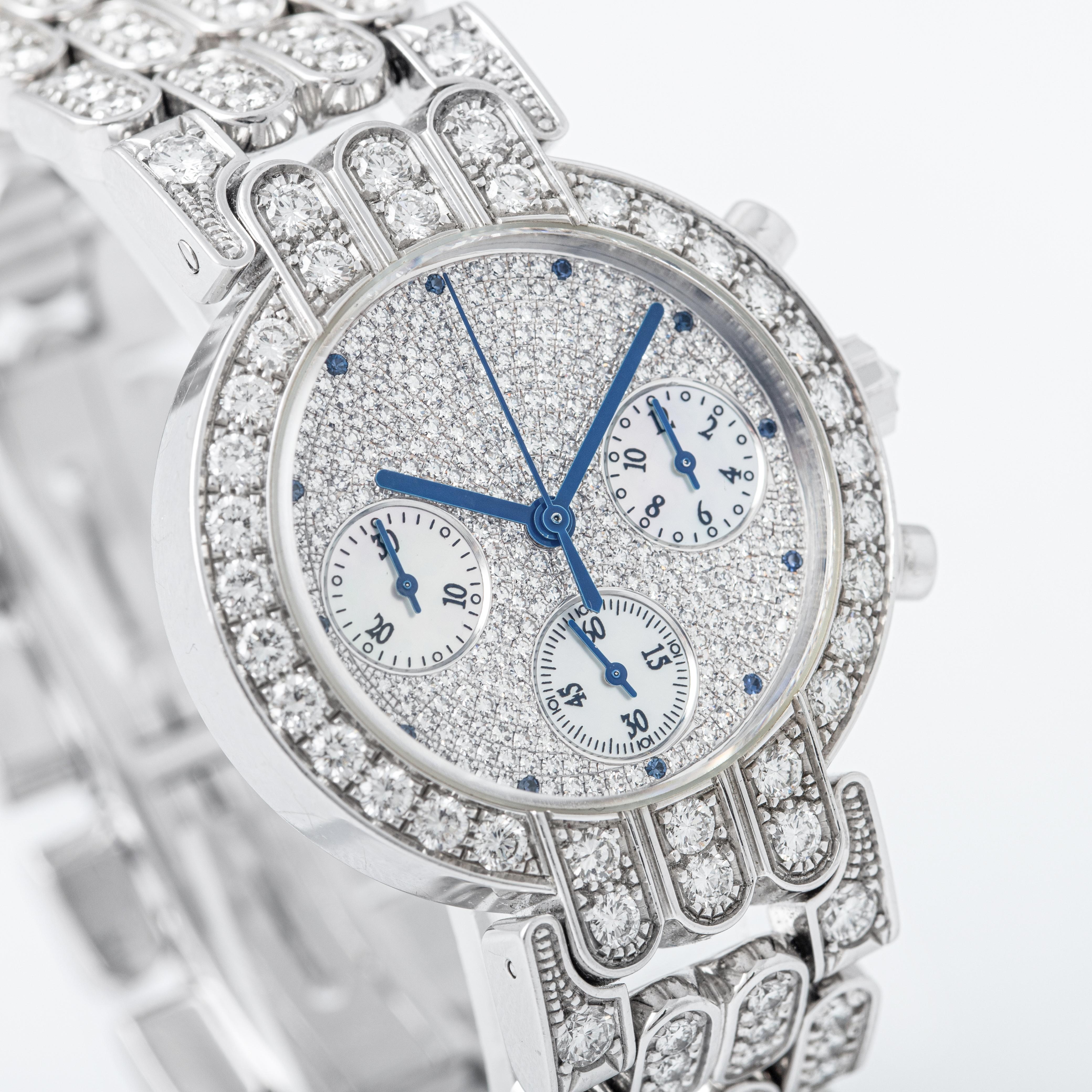 Taille ronde Harry Winston Premier Lady Chronograph Montre-bracelet pour femmes en vente