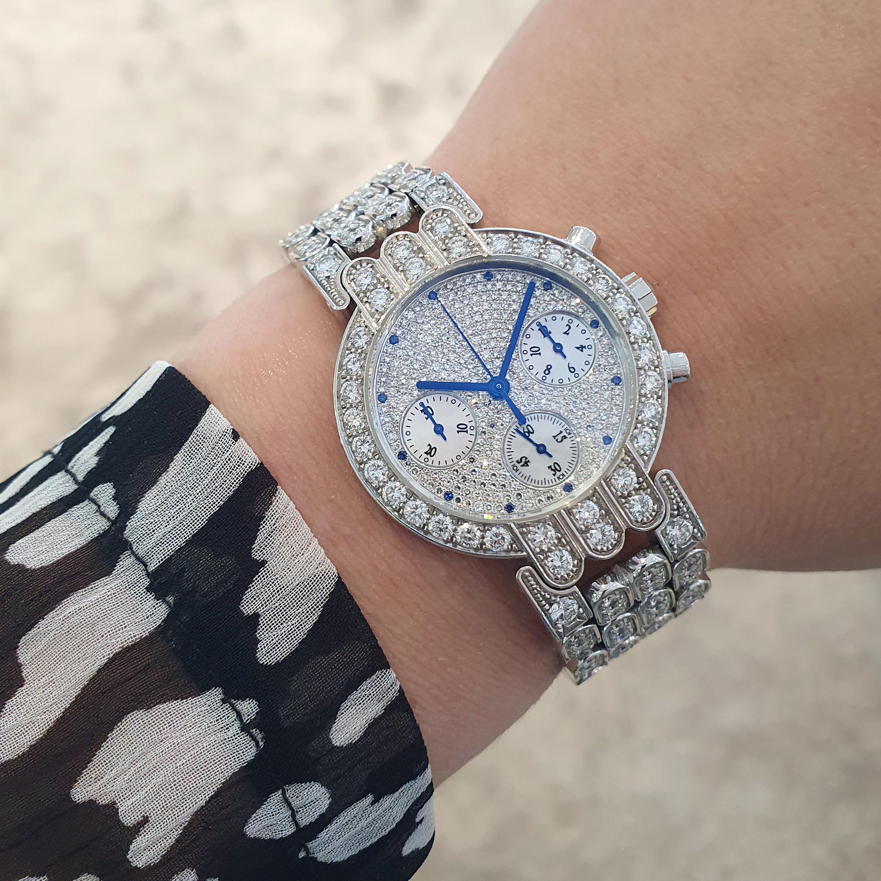 Harry Winston Premier Lady Chronograph Montre-bracelet pour femmes en vente 3
