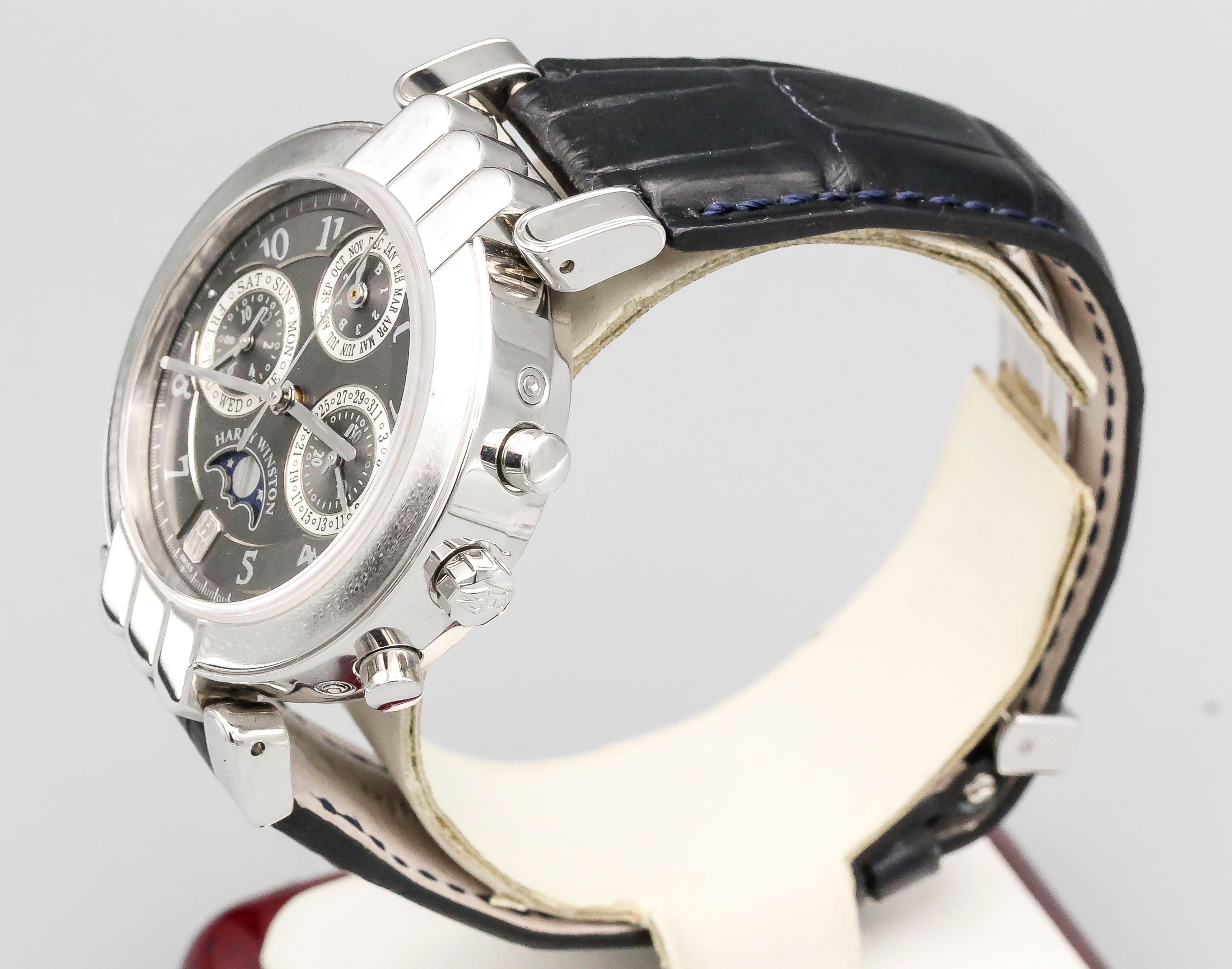 Harry Winston Premier Platinum Limited Ed. Perpetual Calendar Chronograph  Watch at 1stDibs | harry winston platinum watch