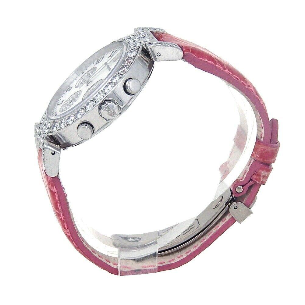 Harry Winston Premiere 18k White Gold Dimond Bezel Quartz Ladies Watch 200UCQ32W In Excellent Condition For Sale In New York, NY