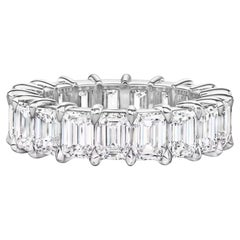 Harry Winston Prong-Set Emerald-Cut Diamond Wedding Band Ring Harry Winston Prong-Set Emerald-Cut Diamond Wedding Band Ring