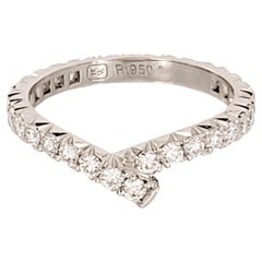 Harry Winston Ribbon Diamond Wedding Band Size 6.5