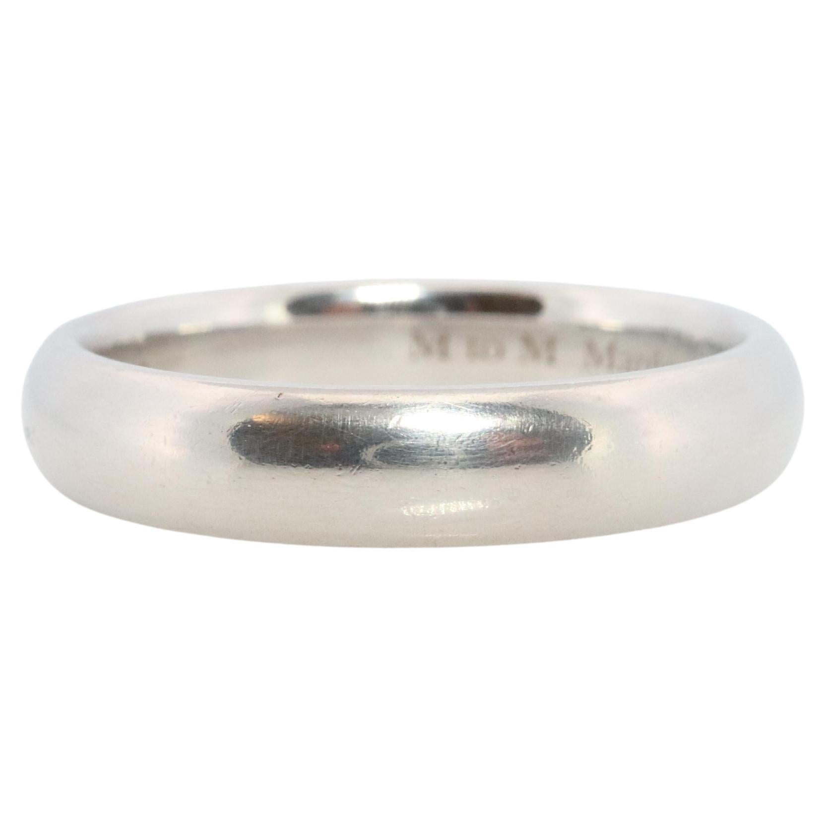 Anillo Harry Winston. Anillo de boda Harry Winston de 4 mm de ancho y ajuste cómodo.