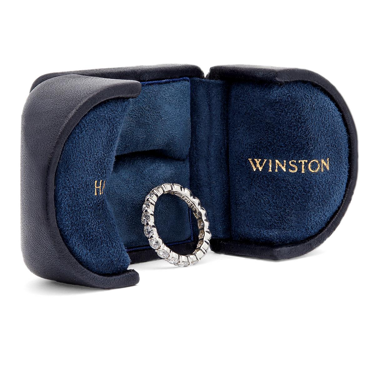 Harry Winston Runder Brillantschliff Diamant Zackenband Ewigkeit für Damen oder Herren