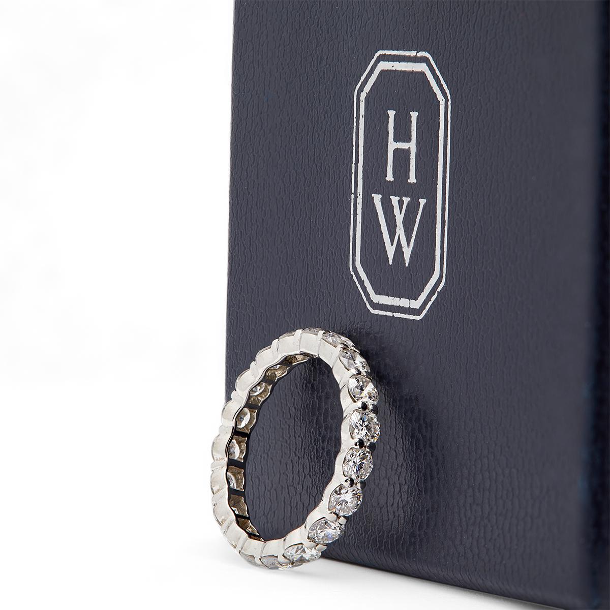 Harry Winston Runder Brillantschliff Diamant Zackenband Ewigkeit 1