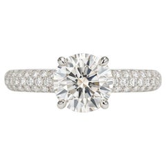 Harry Winston Round Brilliant Diamond Ring in Platinum