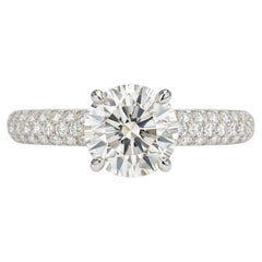 Harry Winston Round Brilliant Diamond Ring in Platinum