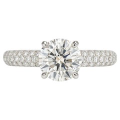 Harry Winston Round Brilliant Diamond Ring in Platinum