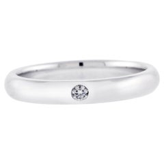 Harry Winston  Round Brilliant Single Diamond Wedding Band Ring