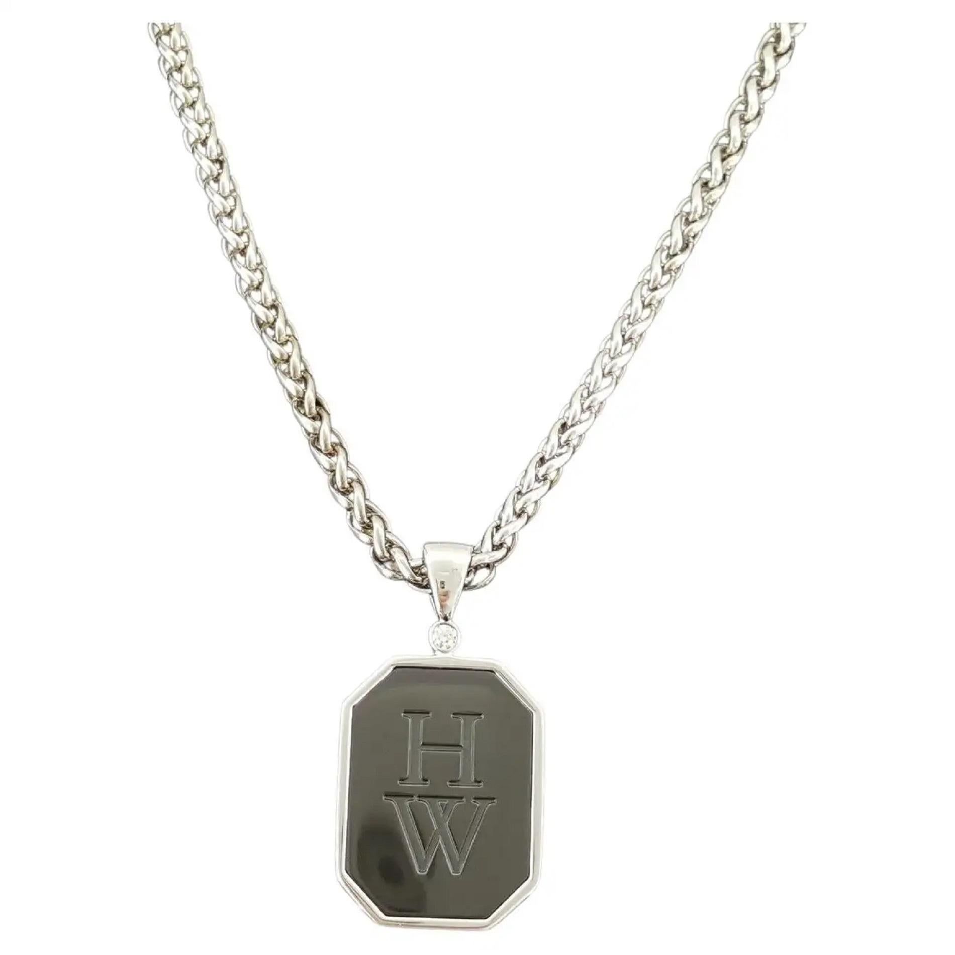 harry winston logo necklace