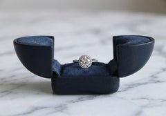 Harry Winston Round Diamond Halo Engagement Ring
