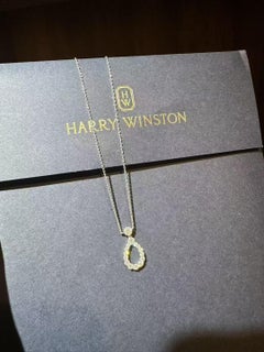 Harry Winston round Diamond Loop Platinum Necklace Medium