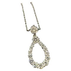 Harry Winston round Diamond Loop Platinum Necklace Medium