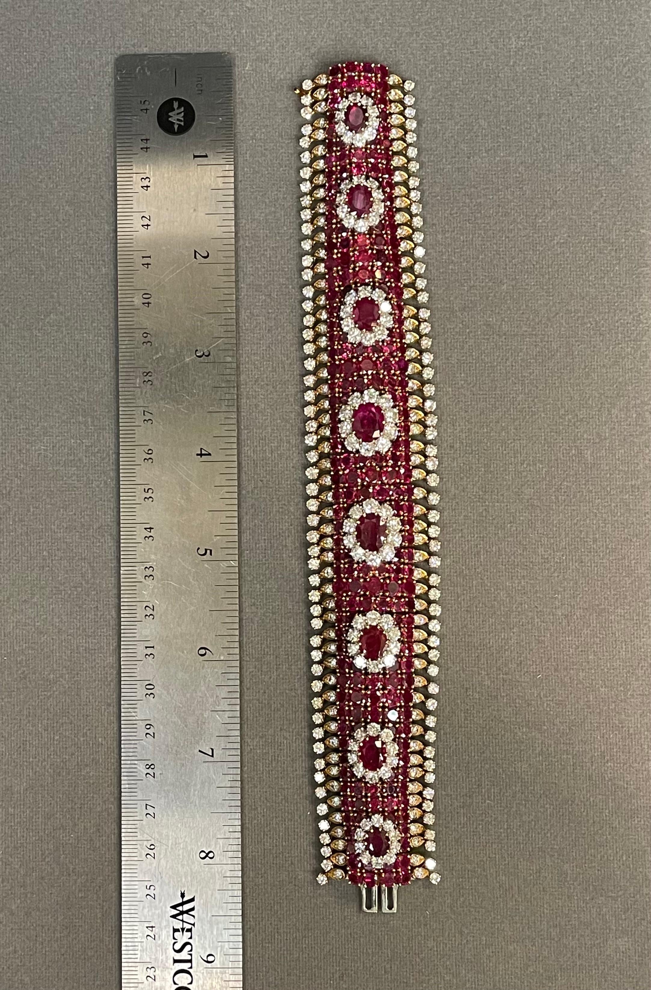 Harry Winston Ruby and Diamond Bracelet In Excellent Condition In New York, NY