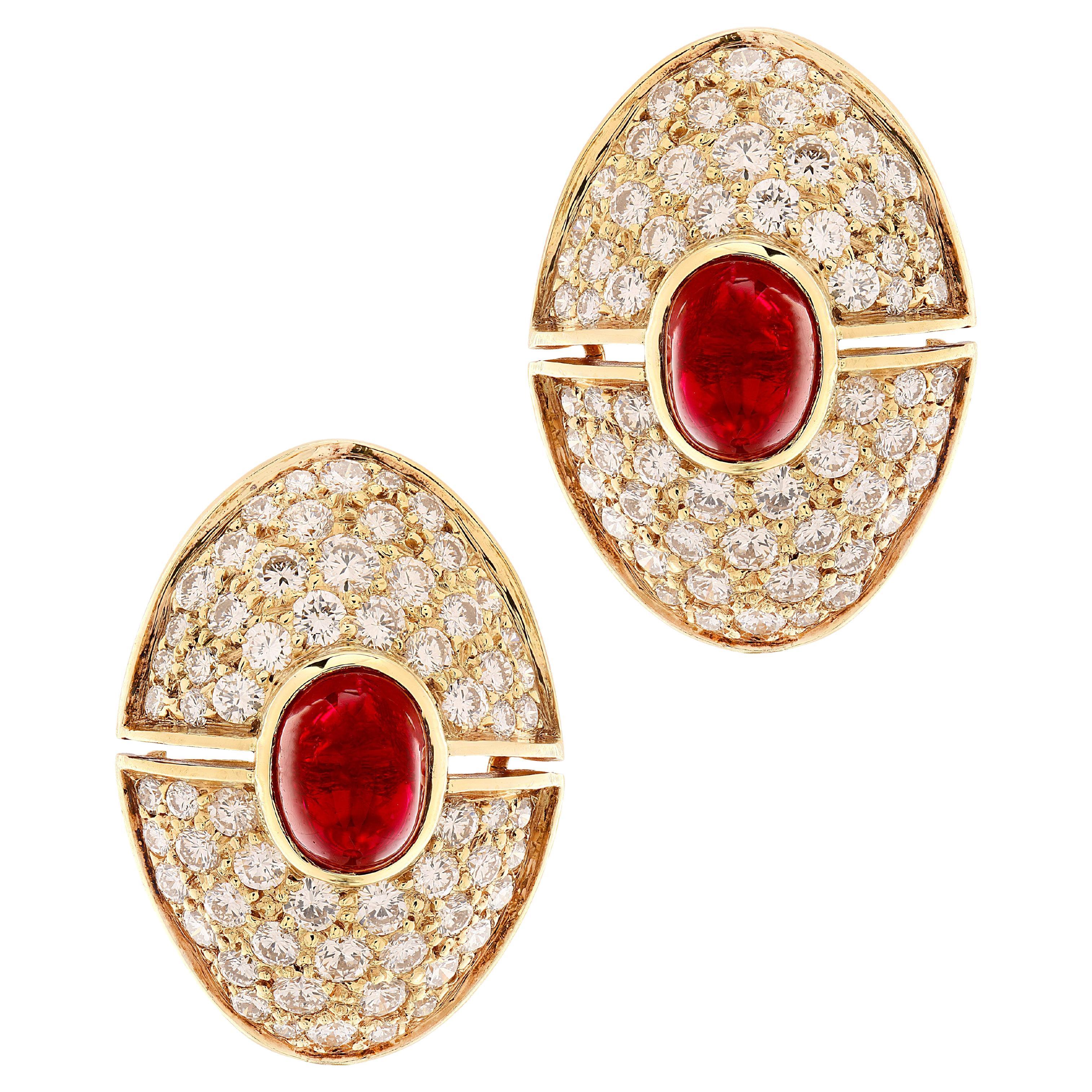 Harry Winston Ruby 
Diamond Earrings im Angebot