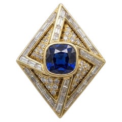 Harry Winston Sapphire and Diamond Earrings