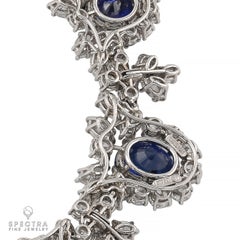 Harry Winston Sapphire Diamond Necklace, circa 1987