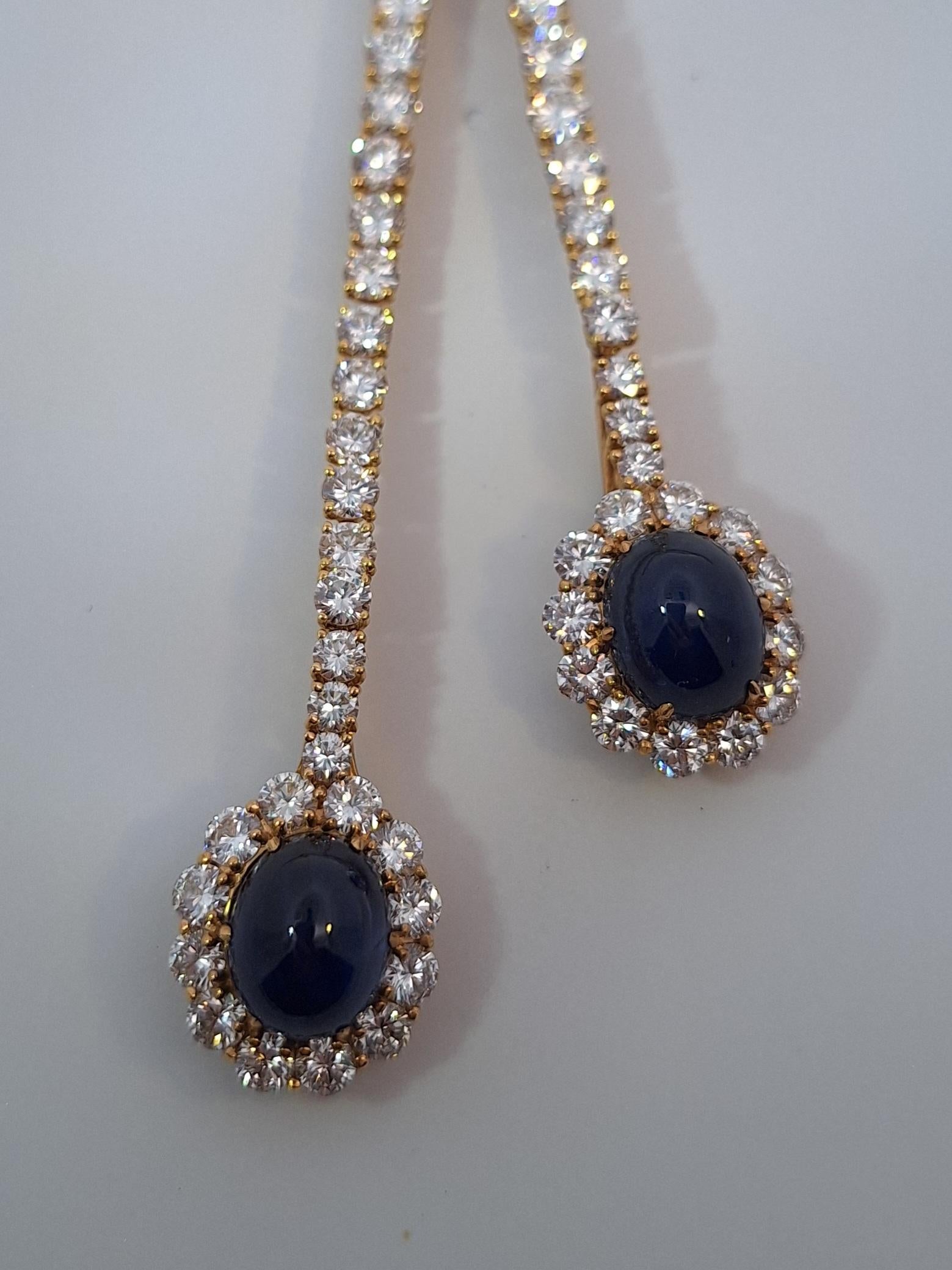 Harry Winston Sapphire & Diamond Necklace For Sale 1