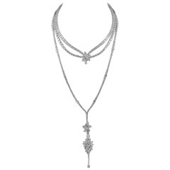 Harry Winston Diamond Platinum Solitaire Pendant Necklace at 1stdibs