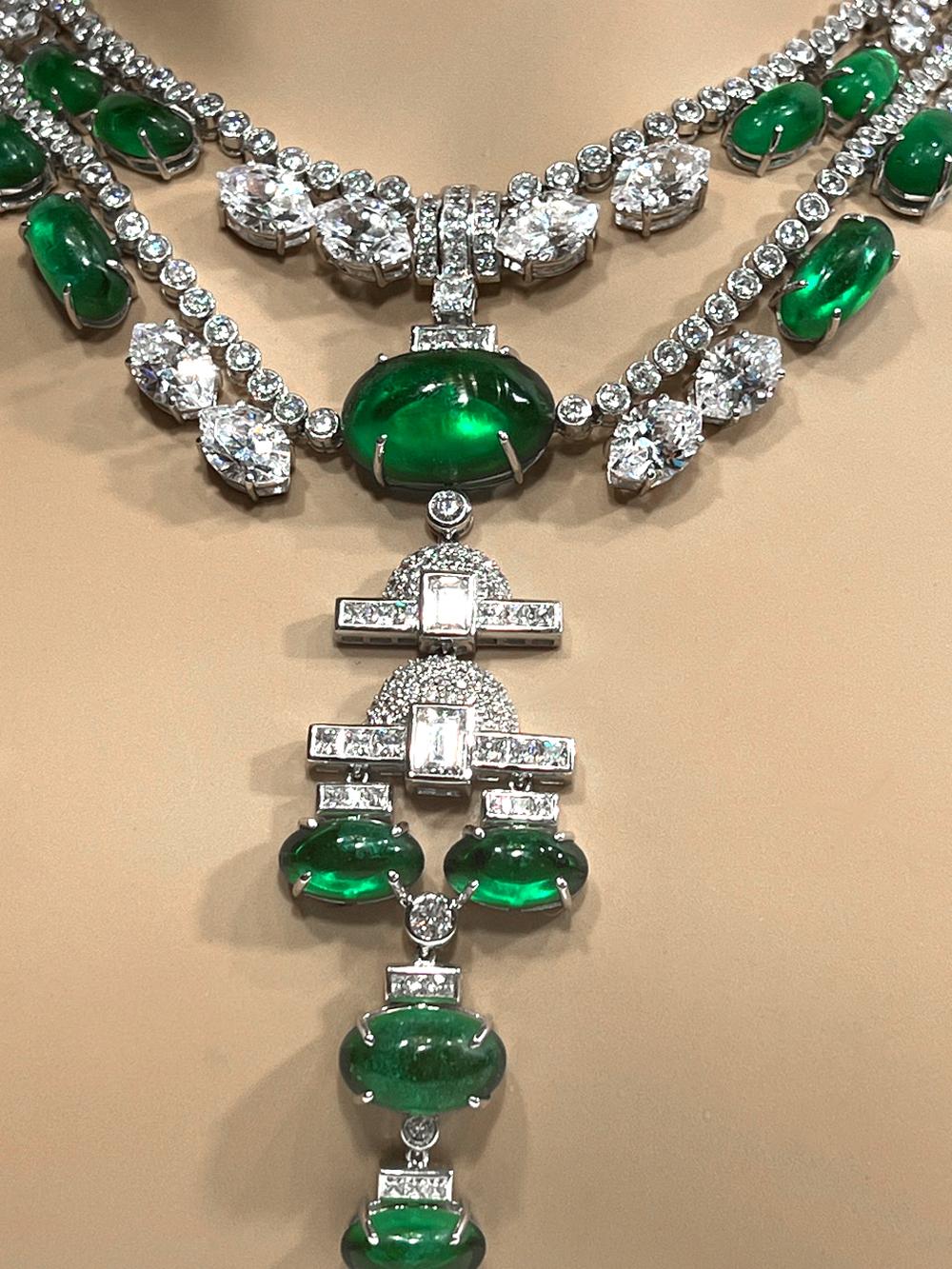 Art Deco Harry Winston Smithsonian Spanish Inquisition Costume Jewelry Replica Necklace For Sale