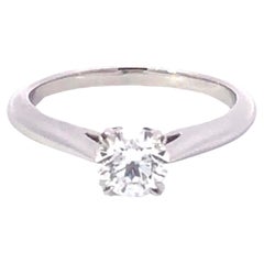 Harry Winston Solitaire Diamond Engagement Ring in Platinum, D VS