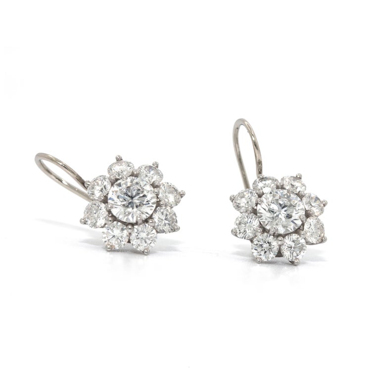 Sunflower diamond earrings Clearance