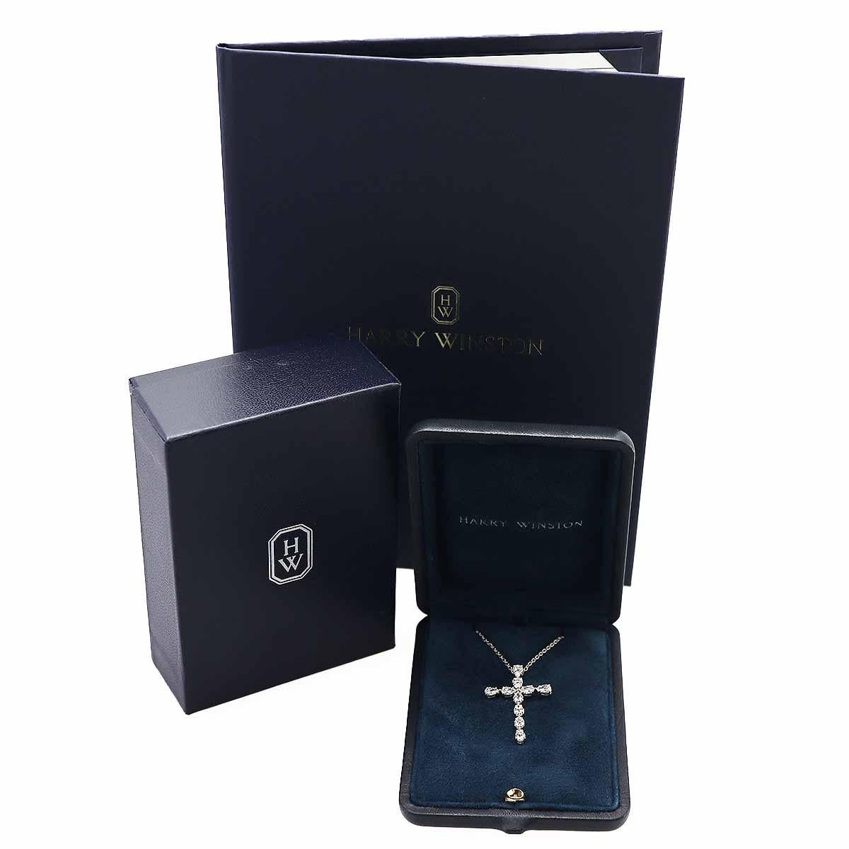 HARRY WINSTON Symbols Collier pendentif croix en platine avec diamants en forme de poire de 1,90 carat en vente 2