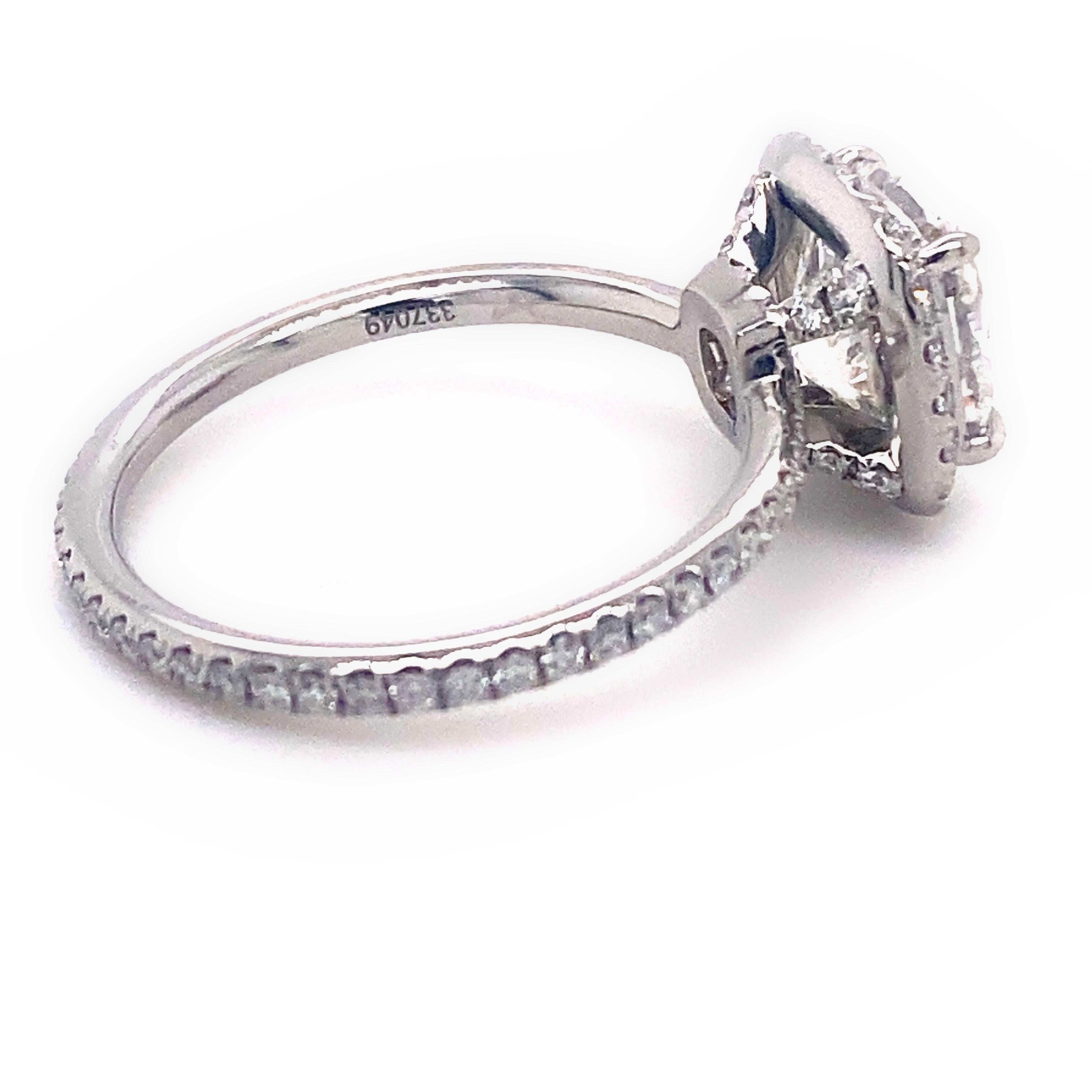 Harry Winston The One Cushion Diamond 2.81 Tcw Micropave Halo Engagement Ring 5