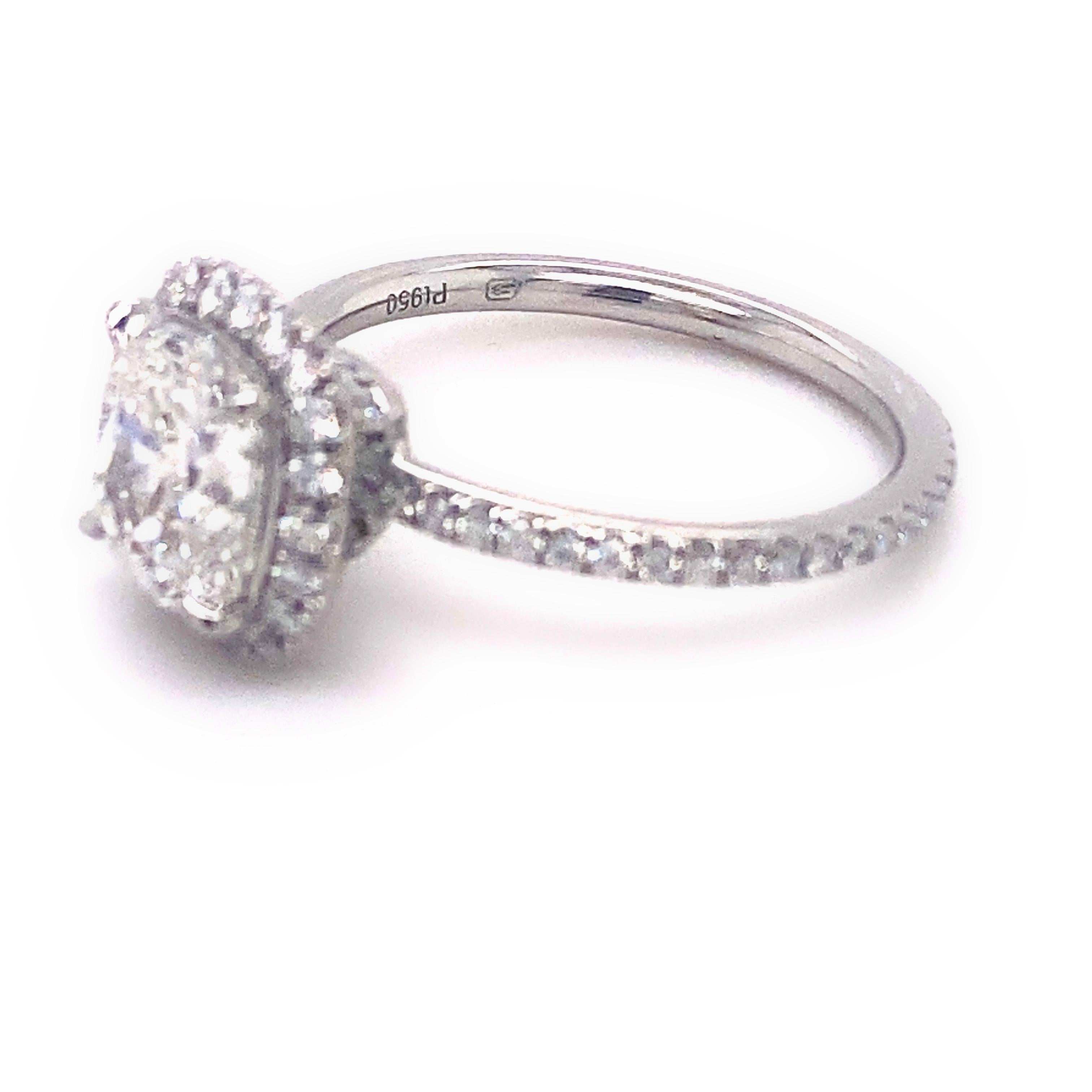 Harry Winston The One Cushion Diamond 2.81 Tcw Micropave Halo Engagement Ring 7