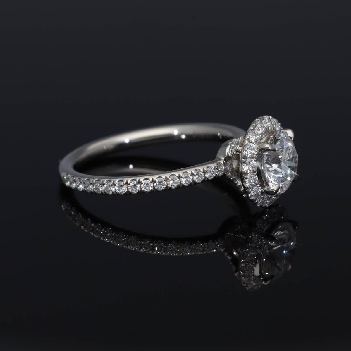 Harry Winston the One Bague en platine à diamant rond brillant Micropavé US 4.25 en vente 8