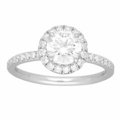 Harry Winston the One Round Brilliant Diamond Micropavé Platinum Ring US 4.25