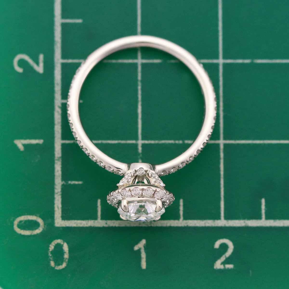 Women's Harry Winston the One Round Brilliant Diamond Micropavé Platinum Ring US 4.25 For Sale