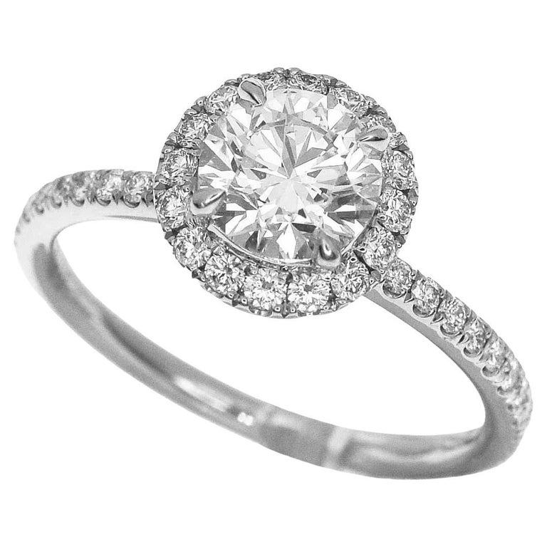 Harry Winston the One Round Brilliant Diamond Micropavé Platinum Ring US  4.25 For Sale at 1stDibs | harry winston the one price, the one round  brilliant diamond micropave engagement ring, harry winston