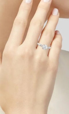 Harry Winston Tryst Platinum GIA Certified 0.87 E VS1 Diamond Engagement Ring