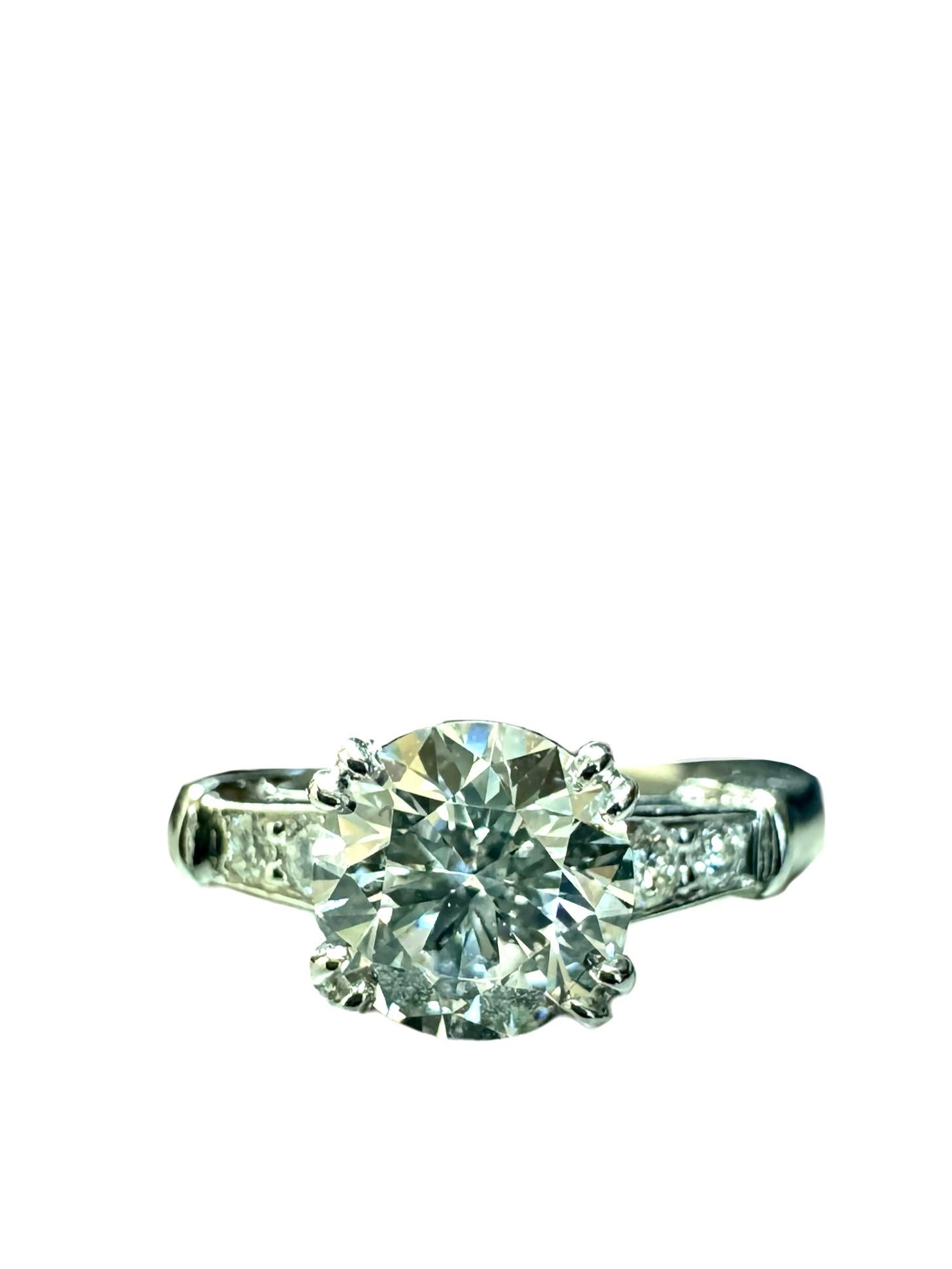 Women's Harry Winston Tryst Platinum GIA Certified 0.87 E VS1 Diamond Engagement Ring For Sale