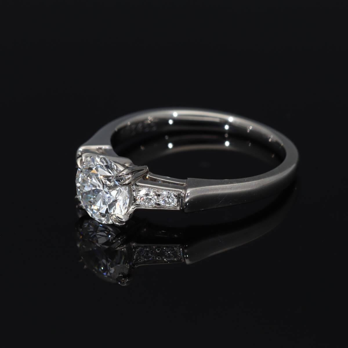 Harry Winston Tryst Round Brilliante 0,80ct F-VS1-3Ex Anello di platino con diamante in vendita 4