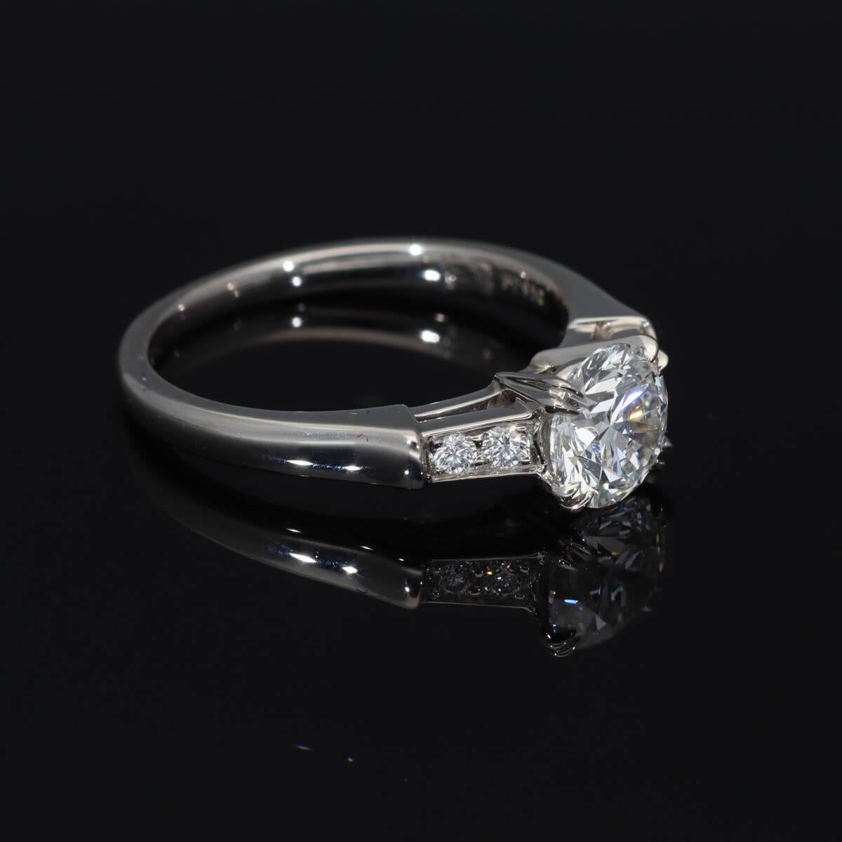 Harry Winston Tryst Round Brilliante 0,80ct F-VS1-3Ex Anello di platino con diamante in vendita 3