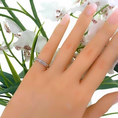 Harry Winston Tryst Single Row Pave Diamond Wedding Band in Platinum